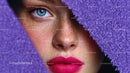 Beautiful Woman with Radiant Pink Lips and Artistic Background