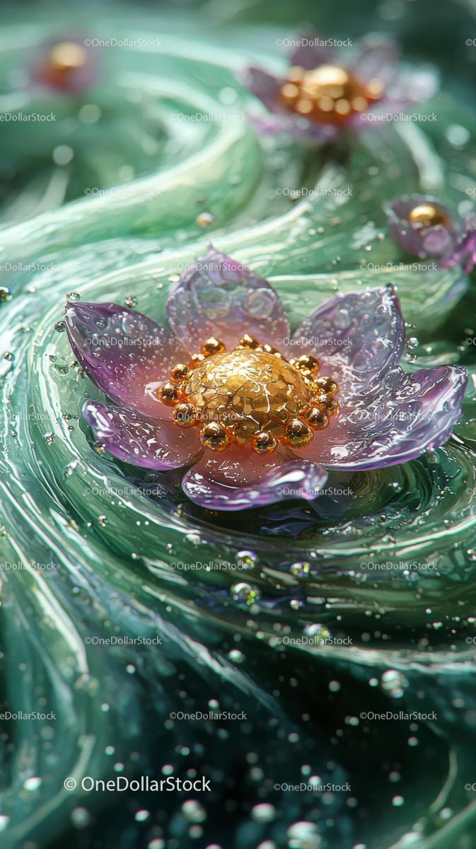 Colorful Glass Lotus Flower Sculpture for Home Decor