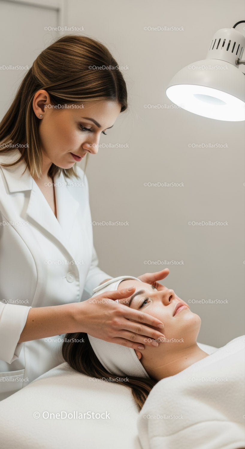 Kobiety korzystające z relaksującego zabiegu na twarz w Modern Spa