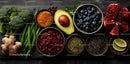 Fresh Organic Superfoods and Culinary Ingredients for Healthy Eating