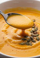 Creamy Pumpkin Soup with Roasted Pumpkin Seeds