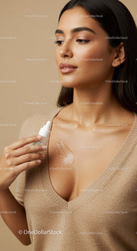 Confident Woman Applying Deodorant for Fresh Skin Good for Personal Care