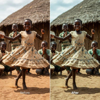 Before and after Documentaries LUT Pack effect
