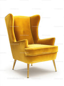 Yellow Velvet Armchair for Modern Luxurious Interior Design