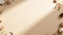 Minimalist Natural Elements on Beige Background