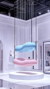 Modern Hanging Sculpture in Luxurious Minimalist Interior