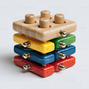 Colorful Wooden Stacking Toy for Toddlers and Children Learning