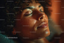 Close-Up of Freckled Woman with Closed Eyes and Glowing Skin