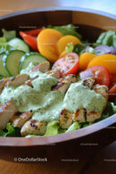 Fresh Grilled Chicken Salad with Herb Dressing and Vegetables