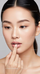 Elegant Young Woman with Smooth Skin and Natural Makeup