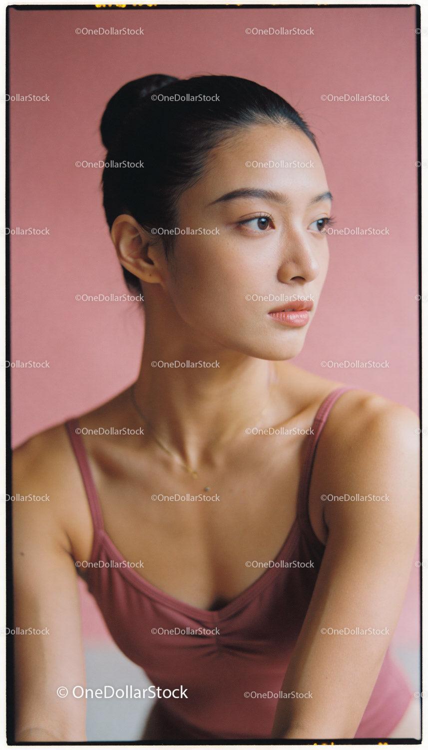Athletic Young Woman in Deep Thought Before Workout