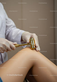 Medical Ultrasound Examination of Patient’s Knee in Clinical Setting