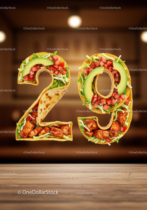 Delicious 29 made of taco ingredients with avocado