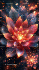 Glowing Fantasy Flower with Luminous Petals and Magical Atmosphere