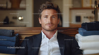 Confident Businessman Relaxing in Modern Office Environment