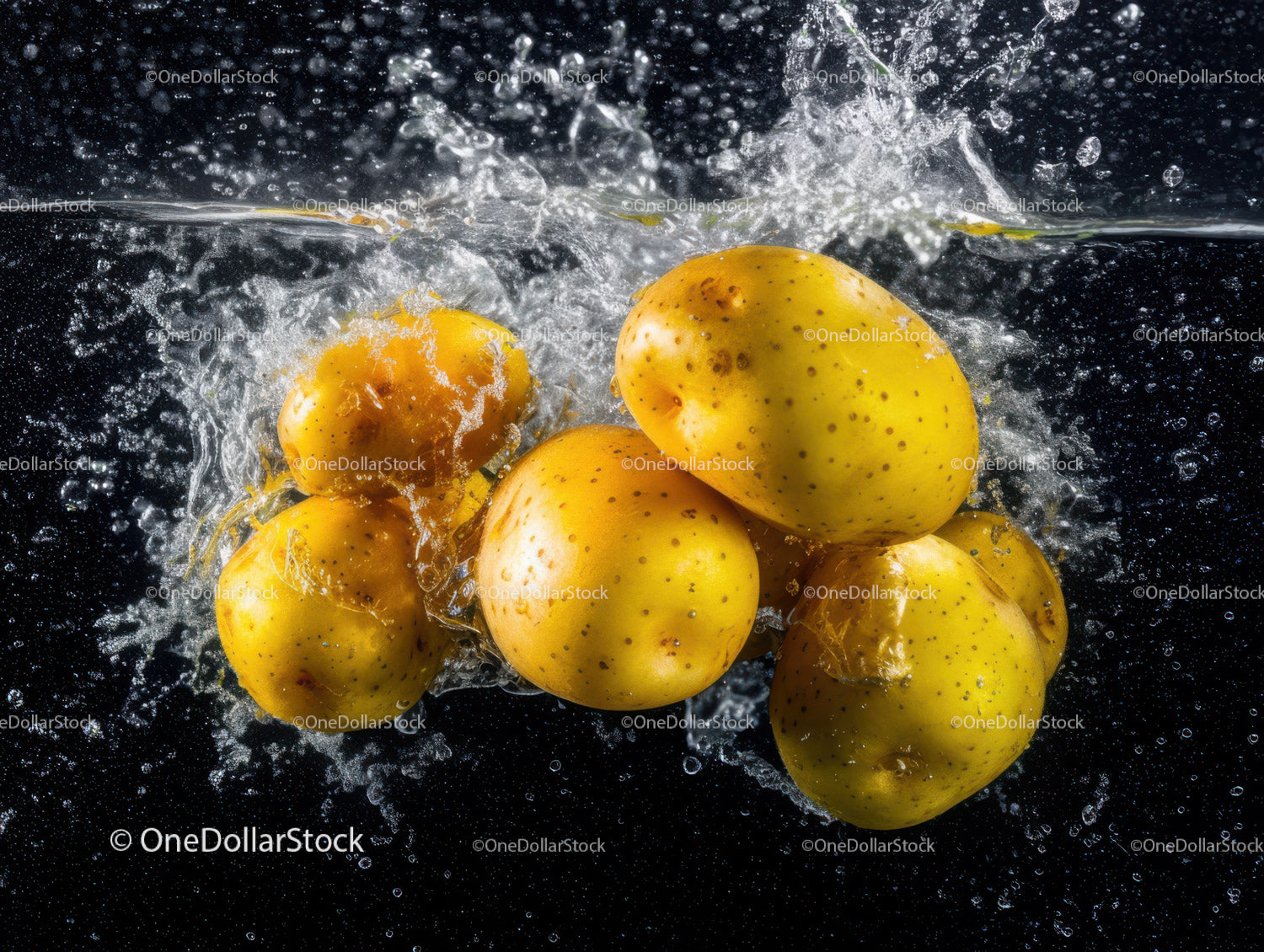 Fresh Yellow Apricots Splashing into Water in Vibrant and Crisp Scene