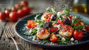 Heirloom Cherry Tomato and Buffalo Mozzarella Salad with Fresh Arugula