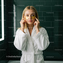 Young Woman Applying Eye Patches for Relaxing Skincare Routine