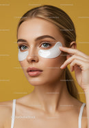 Close-Up of a Woman with Sheet Mask Applying Skin Care Treatment