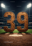 Number Thirty Nine Crafted from Baseball Glove Leather