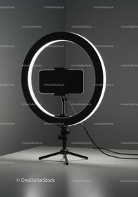 Ring Light with Smartphone Holder for Content Creation and Photography