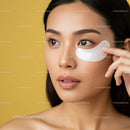 Young Woman Applying Under-Eye Patch for Skincare Routine