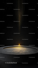 Abstract Cosmic Explosion with Floating Particles and Light Burst