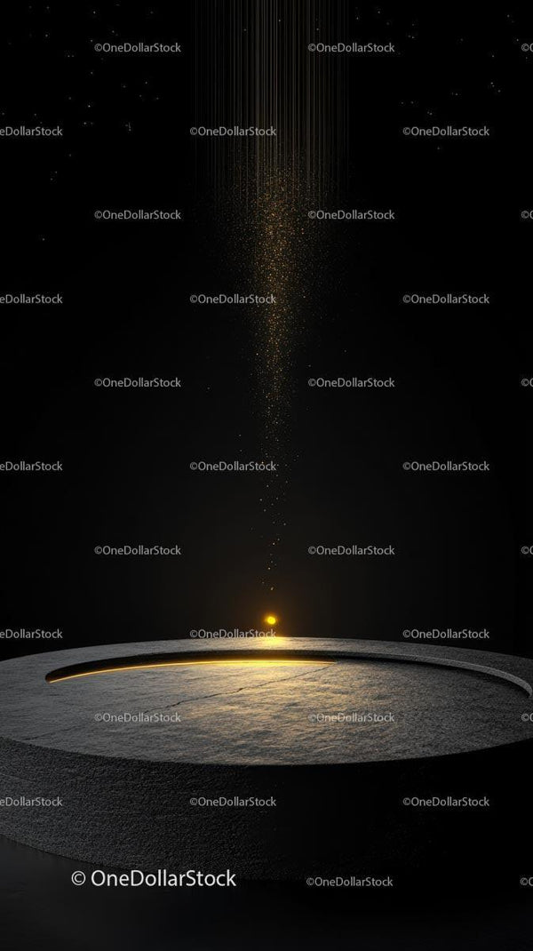 Abstract Cosmic Explosion with Floating Particles and Light Burst