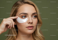 Close-up of Young Woman Applying Face Mask for Skincare