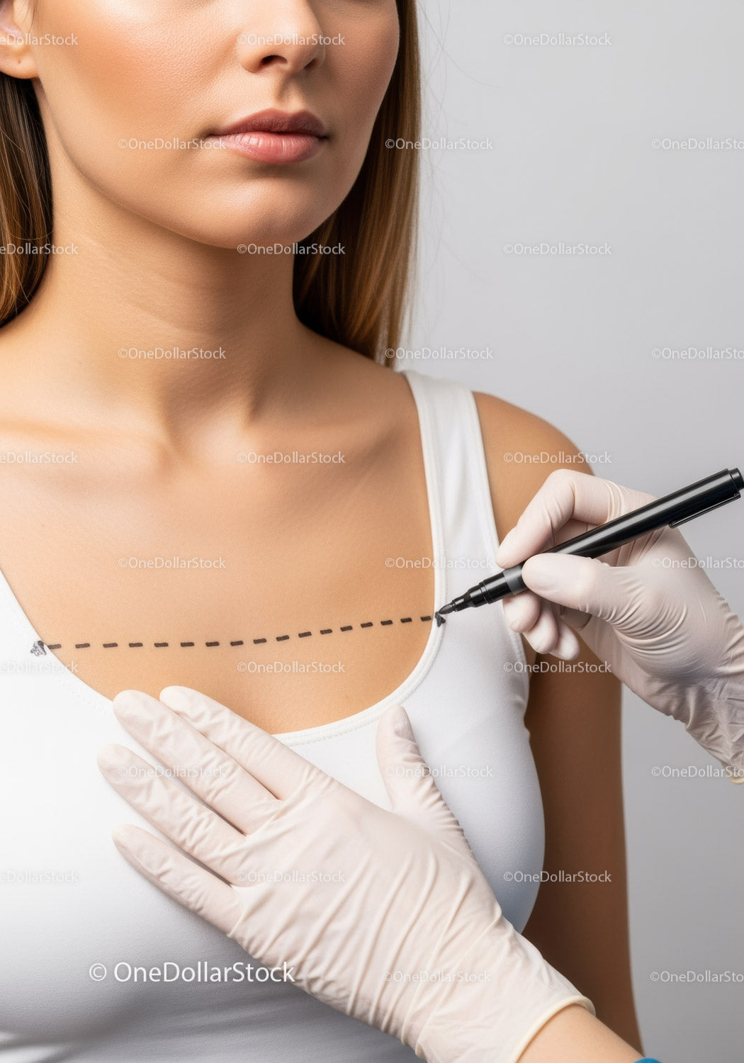 Woman Performing Breast Self-Exam for Health and Wellness