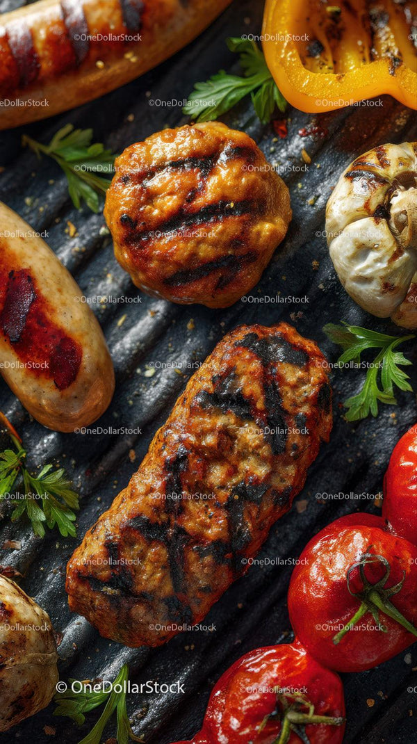 Grillowane pulpeciki z kurczaka z warzywami i świeżymi pomidorami