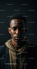 Pensive young man in casual urban outfit portrait
