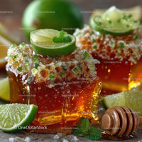 Refreshing Lime and Honey Cocktail with Mint Garnish