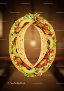 Fresh Chicken Avocado Taco with Colorful Vegetables