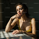 Elegant Female Model in Soft Natural Light Capture