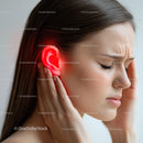 Woman with Ear Pain Experiencing Discomfort in a Conceptual Medical Setting