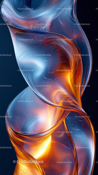 Abstract Vibrant Light Waves with Swirling Energy