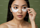 Close-up of a Woman Applying Under Eye Patches for Skincare