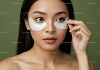 Close-up of a Woman Applying Under Eye Patches for Skincare