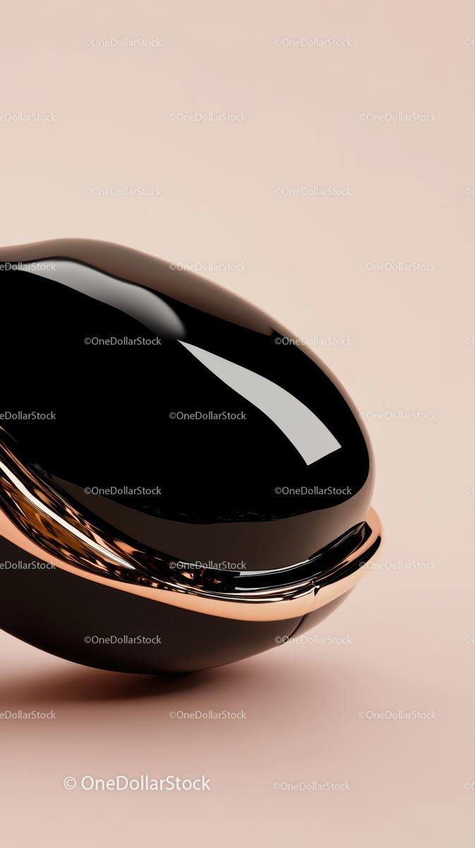 Black and Rose Gold Futuristic Sphere Decorative Object