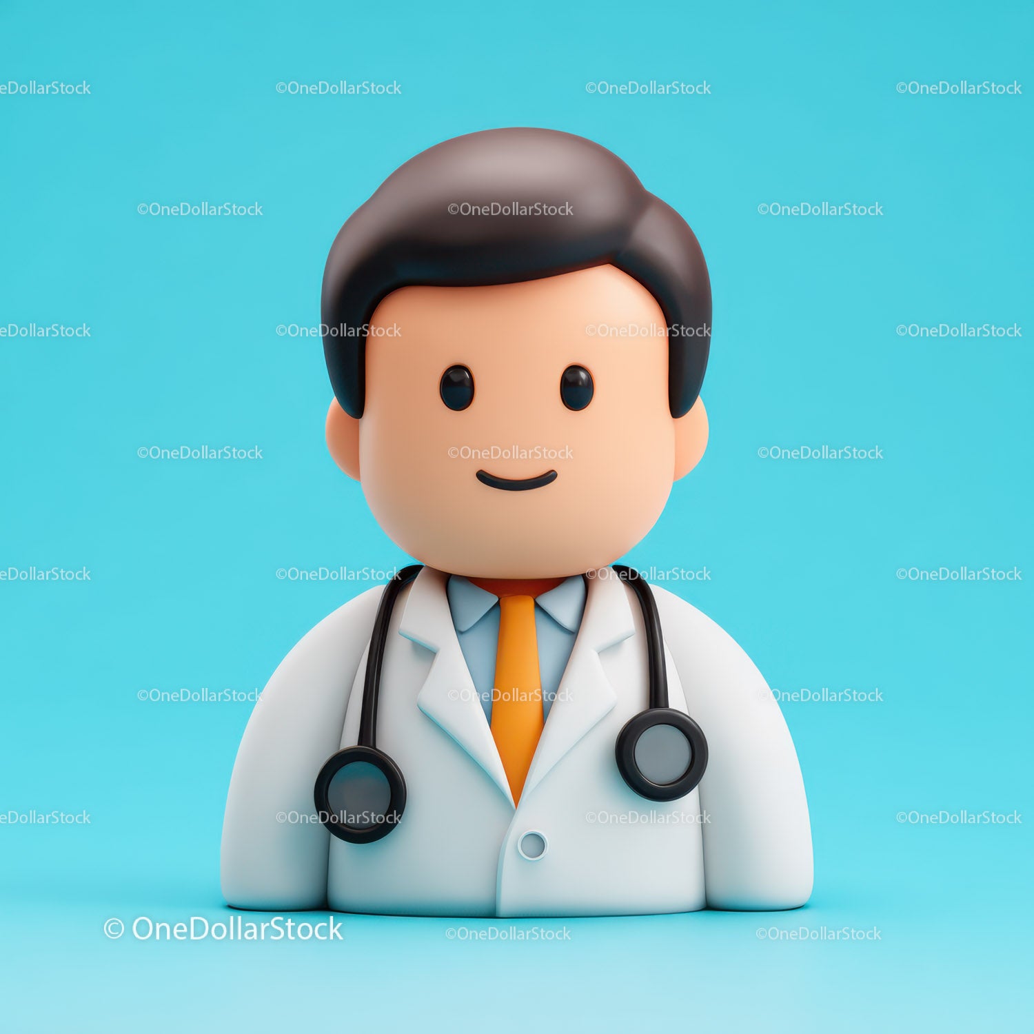 Friendly Doctor Figurine with Stethoscope for Healthcare Professionals