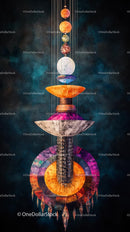 Colorful Hanging Mobile with Abstract Artistic Design