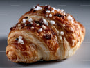 Chocolate Chip Croissant Pastry with Sugar Topping for Breakfast or Dessert