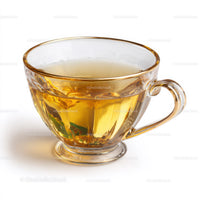 Elegant Clear Glass Tea Cup with Amber Liquid for Refreshing Drinks