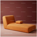 Bright Orange Velvet Lounge Chair for Modern Interior Decor