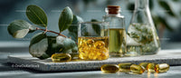 Herbal Supplements and Essential Oils with Eucalyptus Leaves