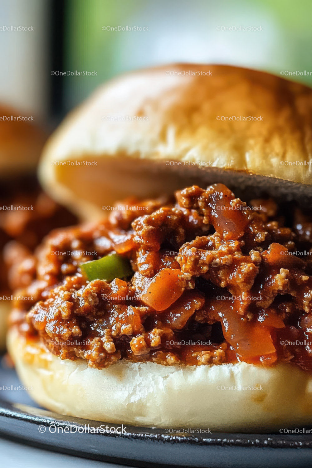 Juicy Beef Burger with Lettuce Tomato and Spicy Sauce