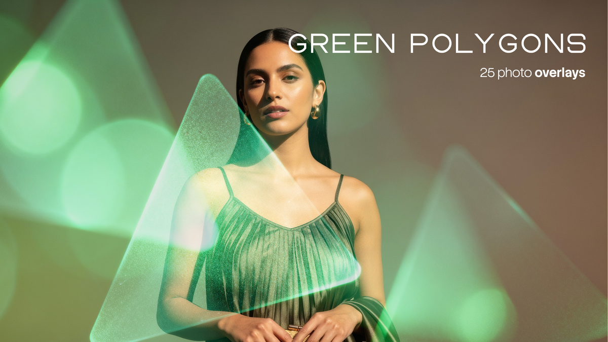 Green Polygons Photo Overlays preview
