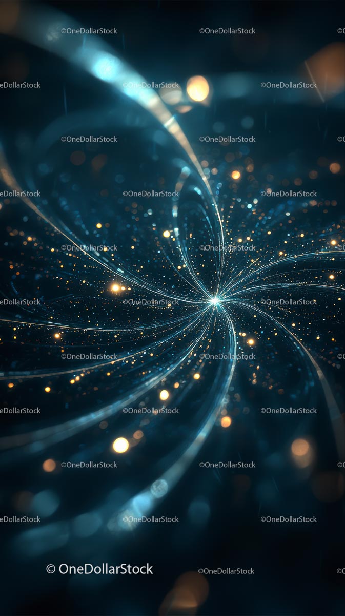 Futuristic Abstract Light Trails and Digital Particles