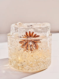 Refreshing Sparkling Drink with Star Anise and Ice Cube